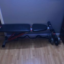 Adjustable Bench And Weights 