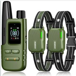 Jugbow Dog Shock Collar 2 Dogs (10-120Lbs) - 3300FT Dog Training Collar with Remote IPX7 Waterproof Electric Collar with 4 Training Modes, 