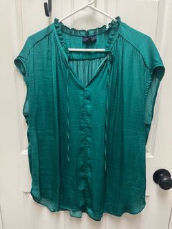 Satin Green Top size XL