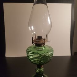 Green Vintage Oil lamp