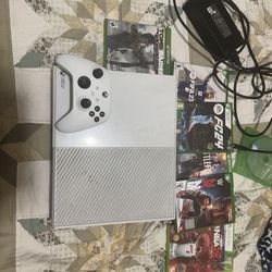 Xbox one with games and controllers