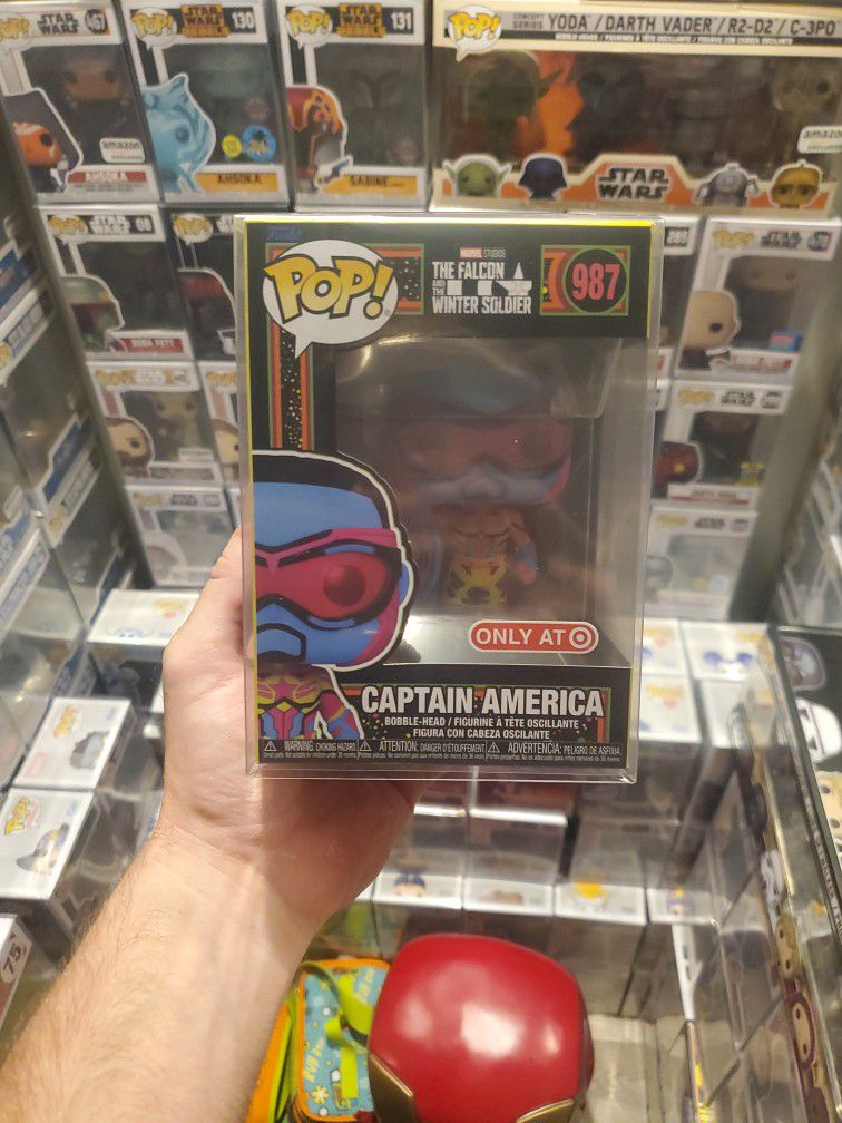 Funko Pop! The Falcon And Winter Soldier Captain America Blacklight (Target Exclusive) 987