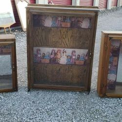 Vintage Wood Display Cases- set of 3