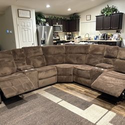 Brand New Reclining Super Plush Comfy Corduroy Sectional Set 