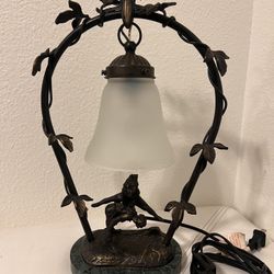 RARE vintage "Andrea" lamp by Sadek, bronze marble stand for children playing frog frog size 15.1/2x9.1/2 view my profile