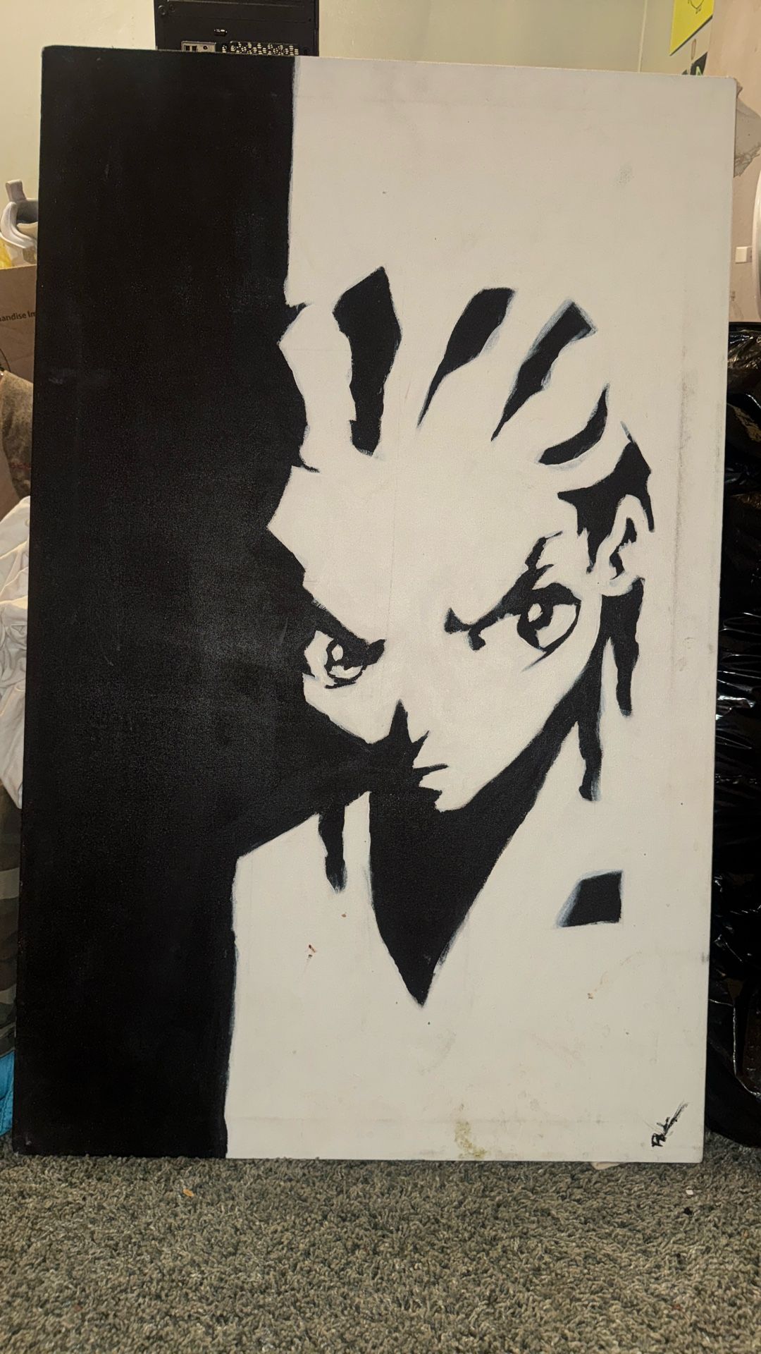Huey Freeman Black & White Canvas Art (Large)