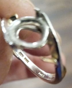 Silver & 14k Gold Ring(No Setting) Thumbnail