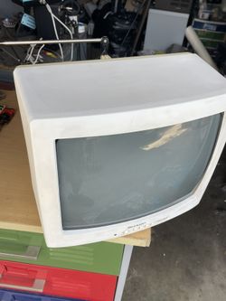 TESTED Vintage SHARP 13" CRT Color TV 13J-M150 Retro Gaming Front A/V Input