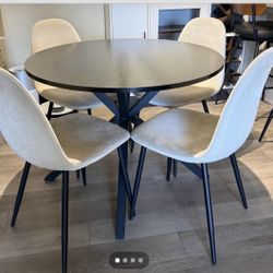 Dining Table with Four Chairs