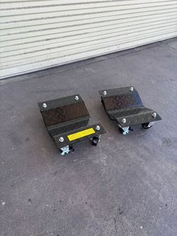 XtremepowerUS Set of 2 Car Carrier Cart Wheels, 12" x 16", 3000 lb skid.