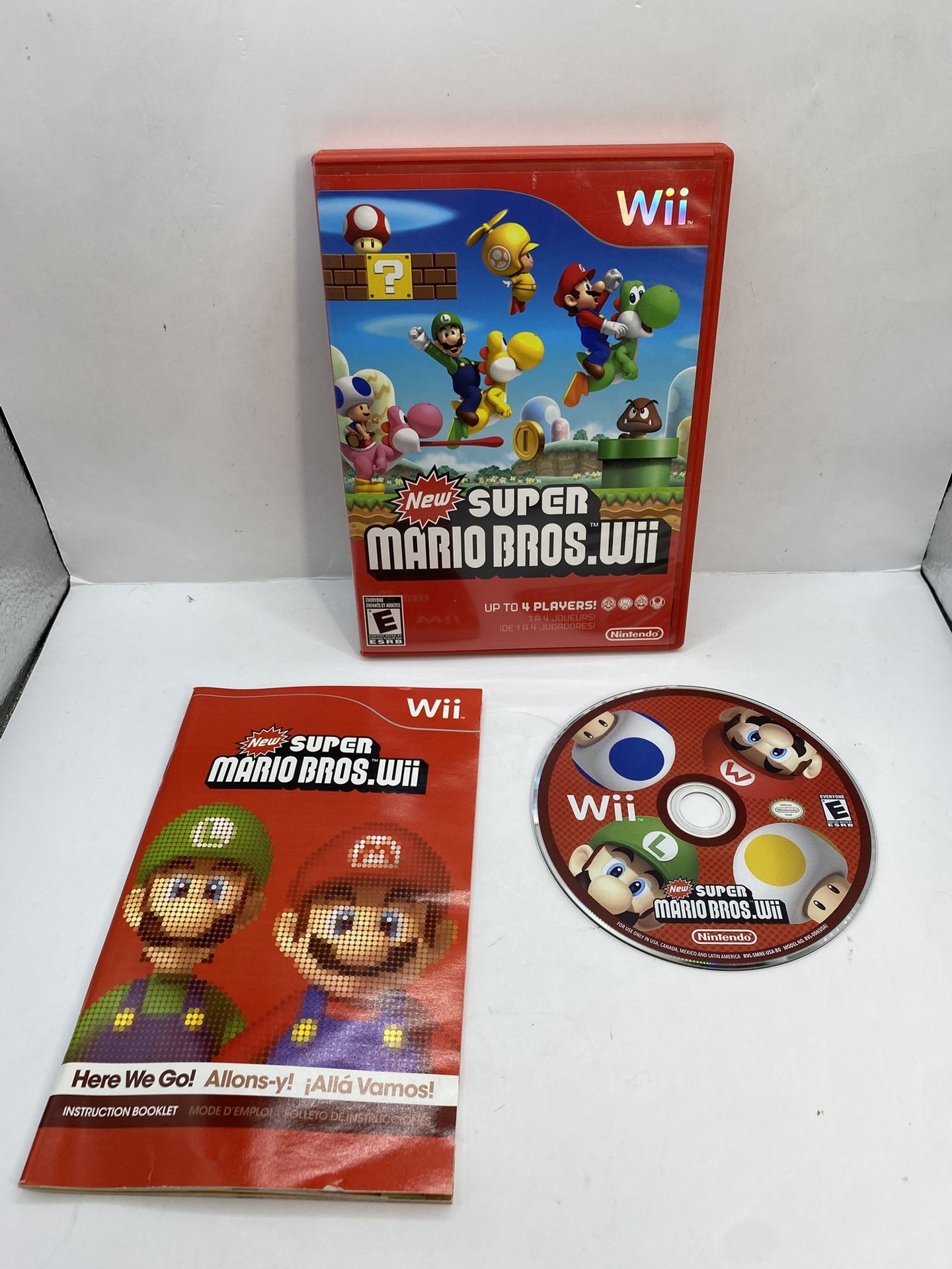 New Super Mario Bros. Wii (Nintendo Wii, 2009) w/ Insert Tested NSMB Minty Cond.