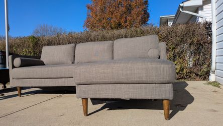 ⭐ MCM Grey 2 Pieces Sectional Free Delivery