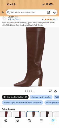 Brown knee high boots size 8