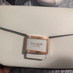Brand New Kate Spade Katy Leather Textured Mint Purse 