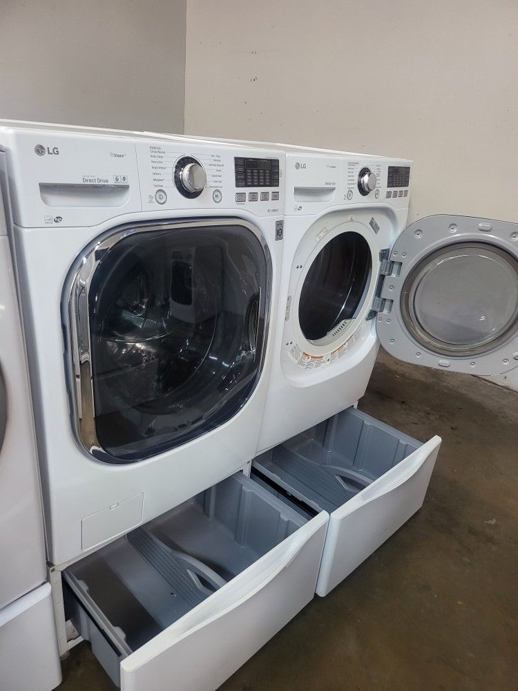 LG SET STEAM WASHER AND ELECTRIC DRYER JUMBO
