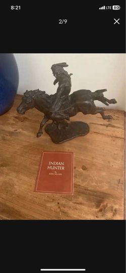 Indian Hunter Bronze Sculpture by John Weaver