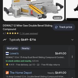 DeWalt 12 Double Beveling Miter Saw