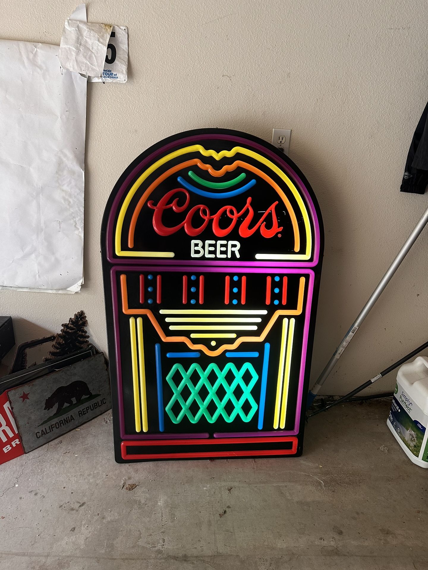 Coors Light Beer Jukebox “Neon” Sign