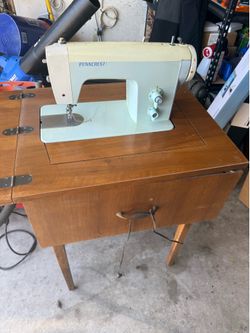 Vintage Antique Pencrest Sewing Machine with Stand