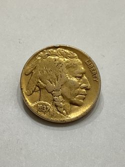 1937 Gold Plated Buffalo Nickel Coin