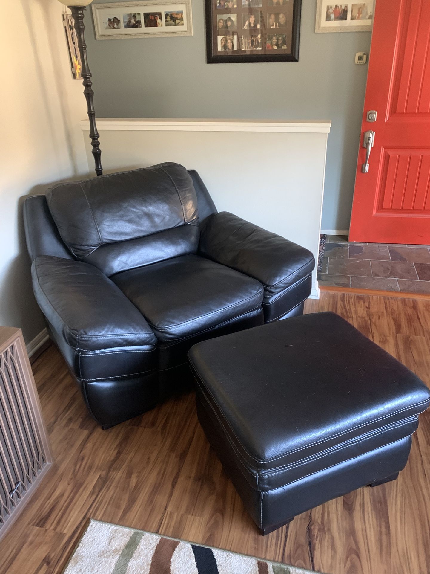 make an offer - Love seat with ottoman chocolate brown