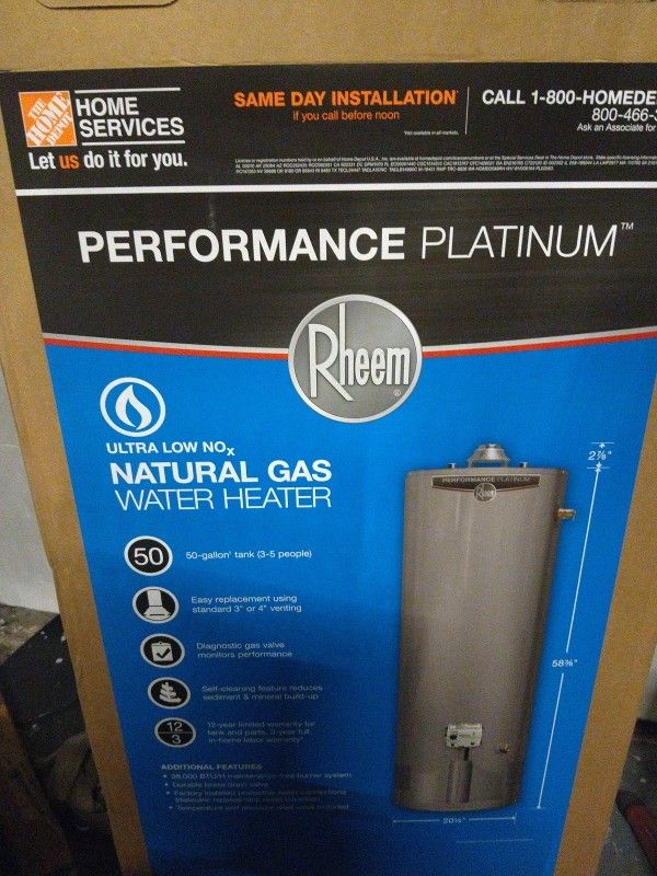 50 Gal Nat Gas Waterheater Brand New Inbox