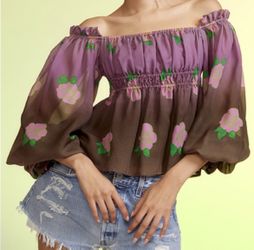 Cynthia Rowley Rosalia silk top