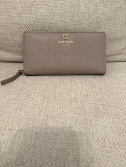 Kate Spade Large Soft Taupe Zip Wallet