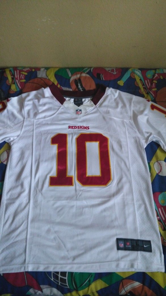 REDSKINS JERSEY SIZE LARGE ADULT STITCHED 