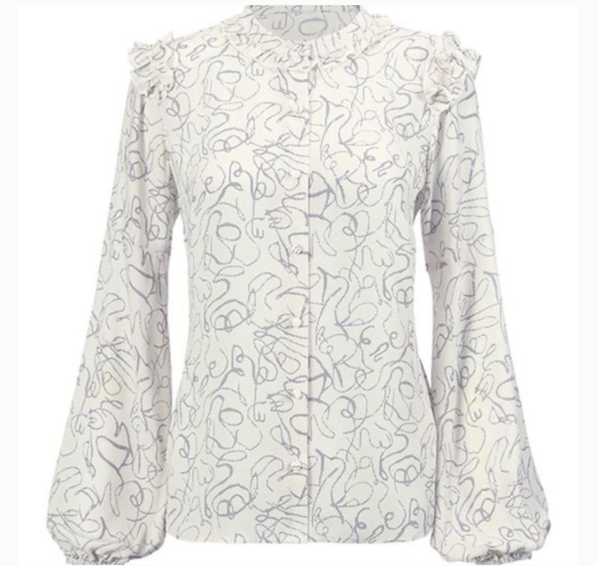 Cabi- Ribbon Trimmed Blouse 