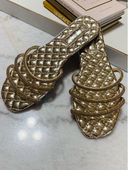 Gold sandals $10