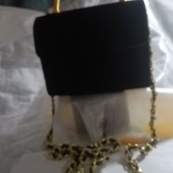 Black Velvet Crossbody Evening Purse  Vintage 