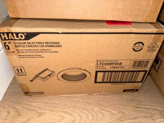 HALO HLB Canless LED Recessed Lighting 6 inch 5CCT, 4 Pack