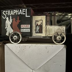 Lot Of 2 Antique Truck Car Raphael Rouge Blanc 