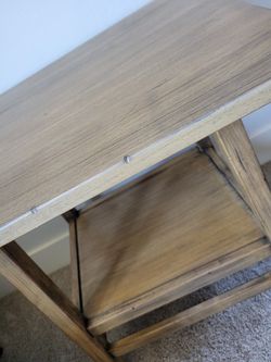 Distressed Finish Side Table