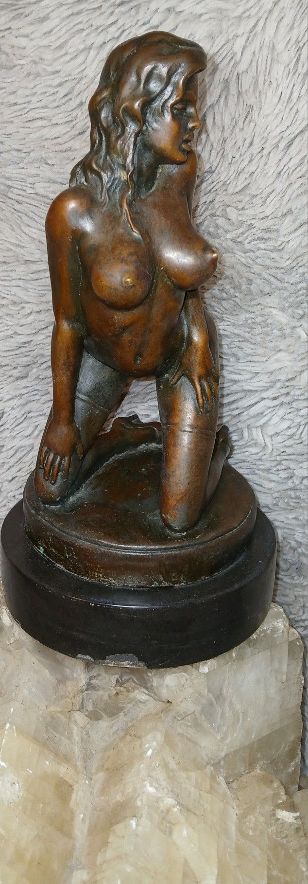 Erotica Bronze Statue Signed By Artist