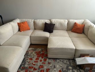 Cream sectional