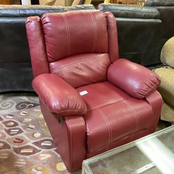 Red Leather Recliner 