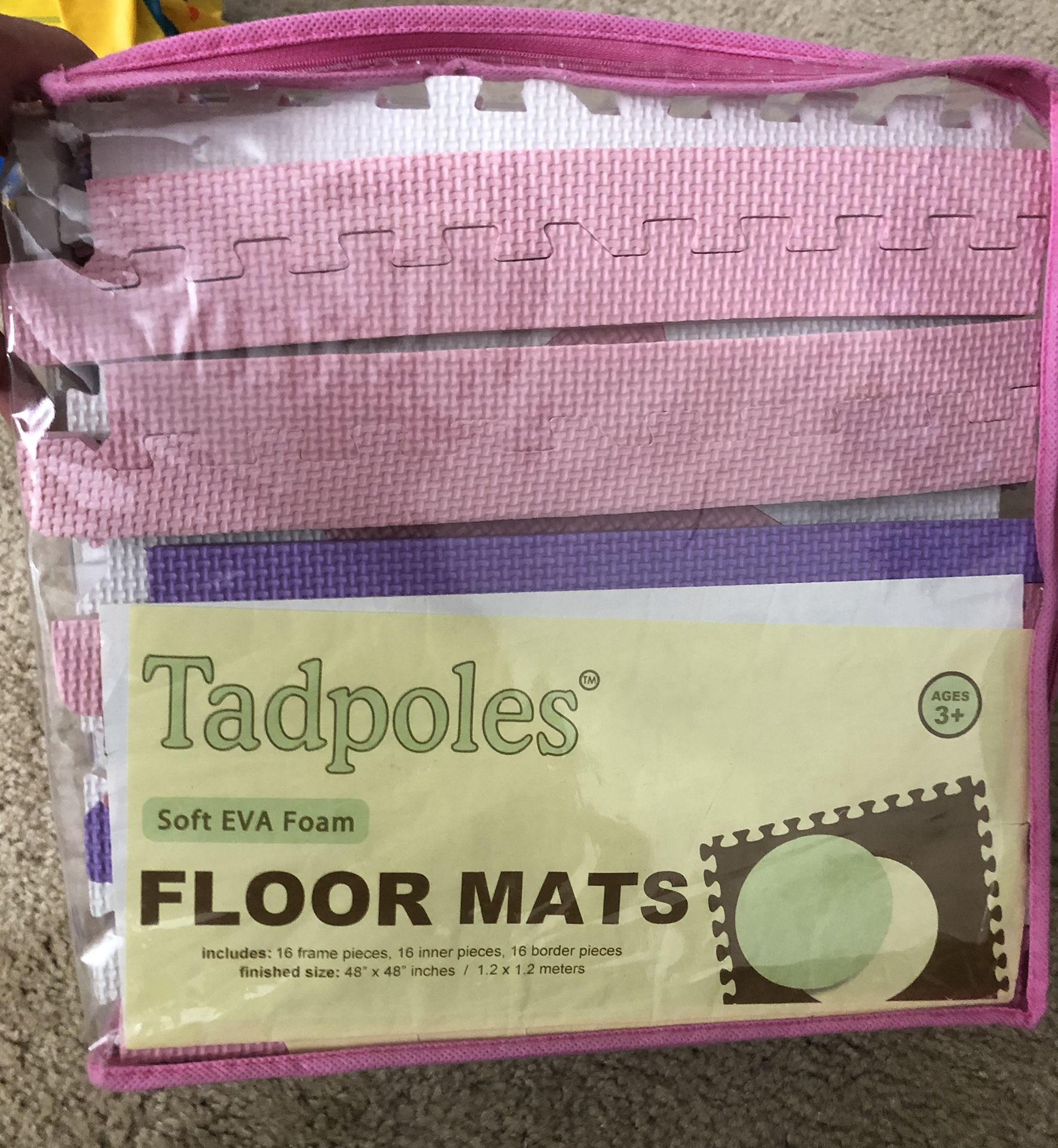 Soft foam floor mats.