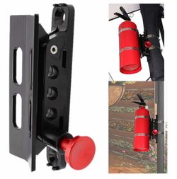 Universal Quick Release Roll Bar Fire Extinguisher Mount Holder Compatible with for Jeep Wrangler Gladiator Ford Bronco UTV Polaris RZR Can Am ATV,Alu