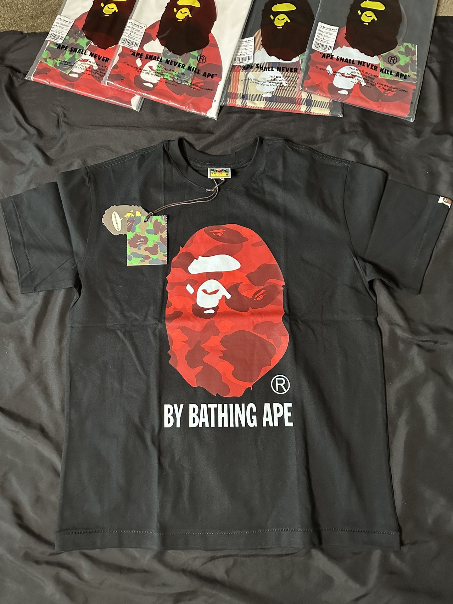 Black/Red Camo Bape Tee