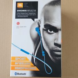 JBL by Harman Synchros Reflect BT Sport Wireless Bluetooth Headphones with PureBass (Blue)