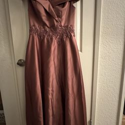 1 Bridesmaid Coral Pink 2 Long Party Dress 