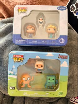 Funko Pocket Pop Adventure Time and Frozen collectible figures