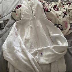 White champion hoodie