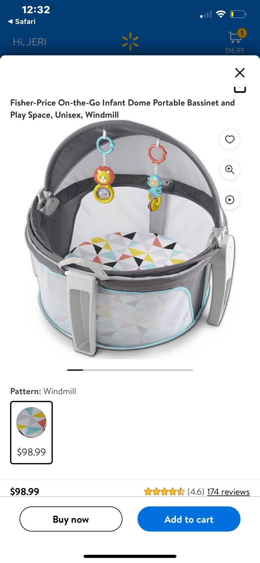 NEW Portable Bassinet and Play Space / On-the-Go Infant Dome