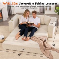 BRAND NEW BIEGE MEMORY FOAM SLEEPER SOFA