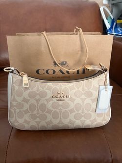 Coach New York Signature Canvas Shoulder Bag