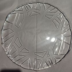 13" Crystal Snowflake Serving Plate