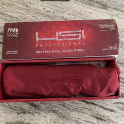 HSI Professional Glider Ceramic Flat Iron Hair Straightener - Pro Hairstyling Tool Plus Hair Treatment Pouch & Glove